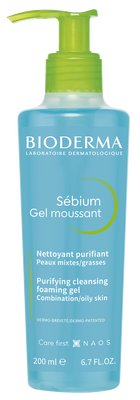 Bioderma Sebium Измиващ гел за комбинирана и мазна кожа 200 мл