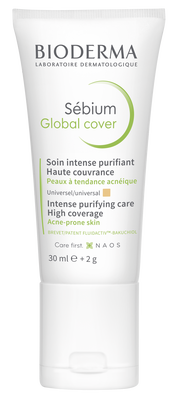 Bioderma Sebium Global Cover Интензивен тониран крем за лице за проблемна и акнеична кожа 30 мл