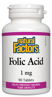 Natural Factors фолиева киселина 1 мг таблетки х 90