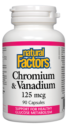 Chromium & Vanadium/ Хром & Ванадий х 90 капсули Natural Factors