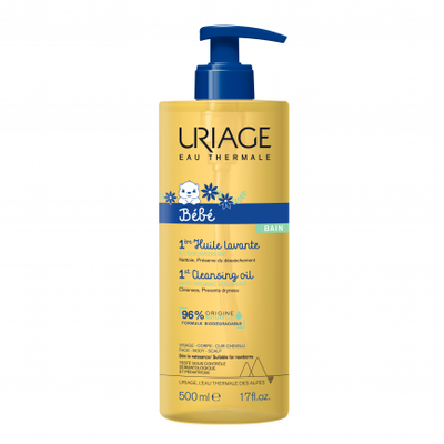 Uriage Bebe 1er Измиващо душ-олио за бебета и деца с органичен еделвайс 500 мл