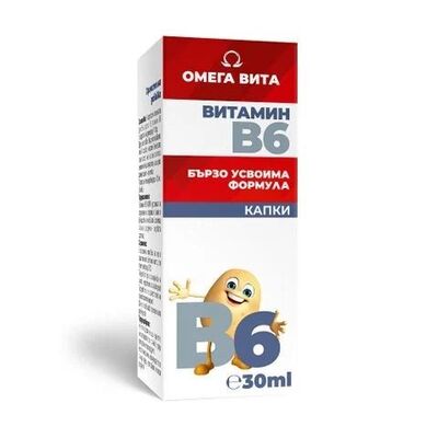Омега Вита Витамин B6 к-ки 30мл