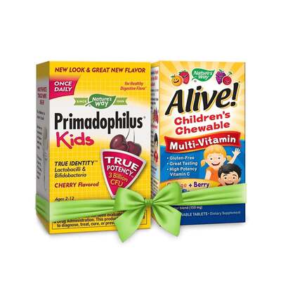 ПРОМО Alive Пробиотик за деца + Мултивитамини за деца дъвчащи таблетки х30