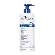 Uriage Bebe 1er Успокояващо почистващо душ-олио за бебета и деца 500 мл