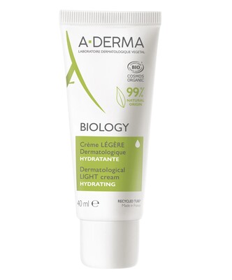 A-Derma Biology Дерматологичен хидратиращ лек крем 40 мл