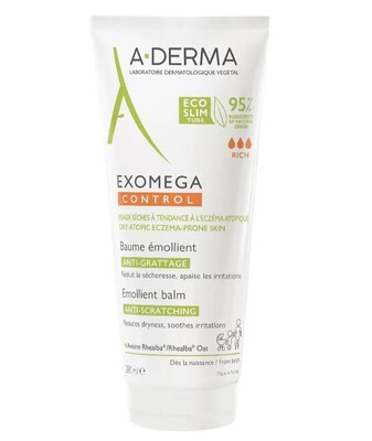 A-Derma Exomega Control Емолиентен балсам за суха и атопична кожа 200 мл