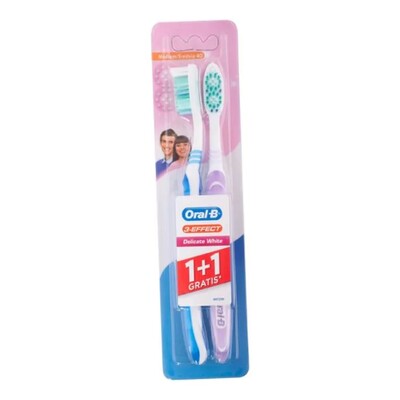 ORAL-B ЧЕТКА ЗА ЗЪБИ  ДЕЛИКАТ ЛАЙТ МЕДИУМ 1+1