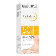 Bioderma Photoderm Mineral Слънцезащитен минерален флуид за чувствителна и алергична кожа SPF50+ 75гр