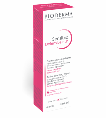 Bioderma Sensibio Defensive Богат защитен крем за лице 40 мл