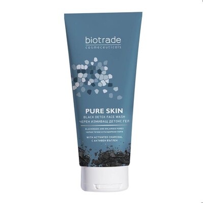 Biotrade Pure Skin Черен измиващ детокс гел за лице с черен въглен 200 мл