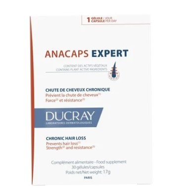 Ducray Anacaps Expert Хранителна добавка срещу хроничен косопад  30 капс