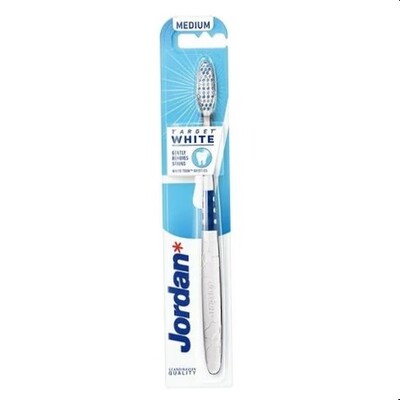JORDAN ПРОМО TARGET WHITE MEDIUM ЧЕТКА ЗА ЗЪБИ ИЗБЕЛВАЩА