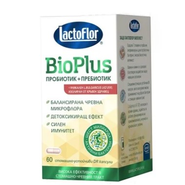 LactoFlor BioPlus Пробиотик и пребиотик х60 капсули