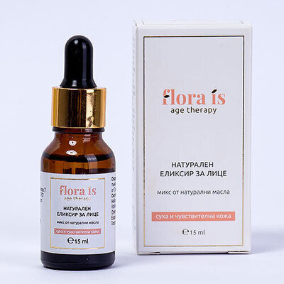 НАТУРАЛЕН ЕЛИКСИР ЗА ЛИЦЕ ЗА СУХА И ЧУВСТВИТЕЛНА КОЖА 15ml