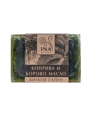 Билков сапун КОПРИВА и БОРОВО МАСЛО с противовъзпалително действие 100гр Ina Essentials