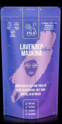 Маскина ЛАВАНДУЛА маска за лице мазна кожа 60гр Ina Essentials