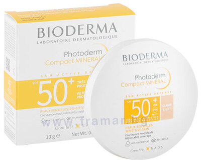 Bioderma Photoderm Слънцезащитна минерална пудра SPF50+ Светъл цвят 10
