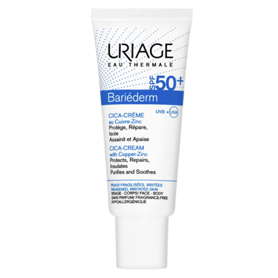 Uriage Bariederm Cica Cu-Zn Възстановяващ изолиращ крем за цялото семейство SPF50+ 40 мл