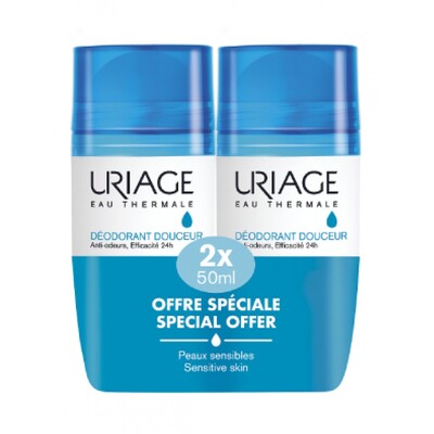 Uriage Eau Thermale Дезодорант рол он против изпотяване за чувствителна кожа 50 мл х 2 бр Комплект