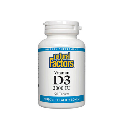 Natural Factors витамин D3 2000IU таблетки x 90