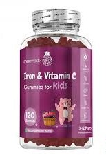 Анемия Желязо 7 mg + Витамин С 10 mg (за деца) 120 желирани таблетки, с вкус на горски плодове