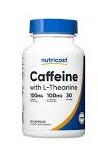 Енергия и добро настроение - Кофеин 100 mg + L-Теанин 100 mg, 30 капсули