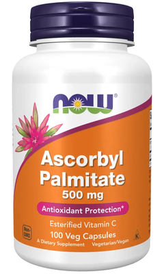 NOW Foods Ascorbyl Palmitate 500 мг Аскорбил Палмитат x 100 веге капсули