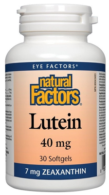 Lutein / Лутеин 40 mg + Зеаксантин за подобряване на зрението х 30 софтгел капсули Natural Factors