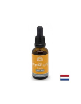 Кости и стави - Витамин D3 (300 IU) + K2 (3.6 µg) Веган, 25 ml капки Mattisson HealthStyle