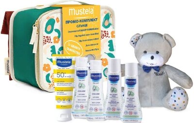 Mustela Промо комплект Слънце SPF50+ 40мл + мече + несесер