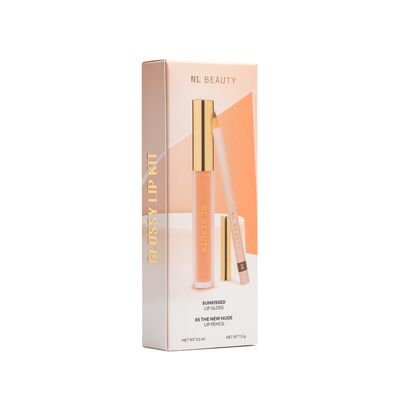 NL BEAUTY GLOSSY LIP KIT - SUNKISSED + 05 THE NEW NUDE