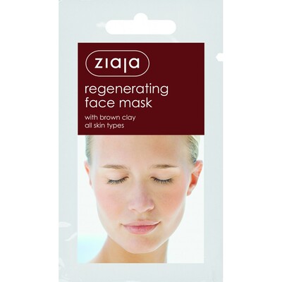 Маска лице регенерираща  КАФЯВА ГЛИНА саше ZIAJA 7 ml